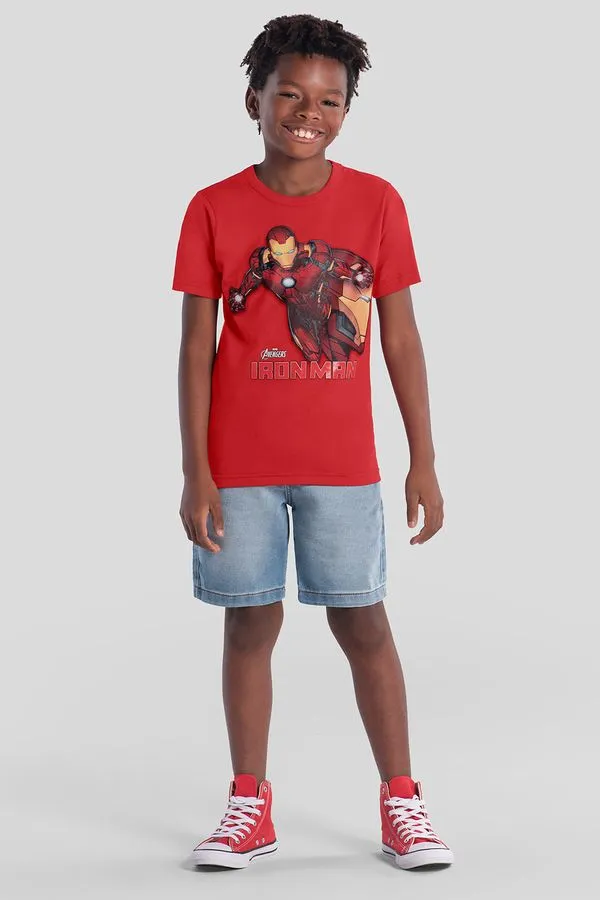 Camiseta infantil menino dos Vingadores em gel Brandili - 4