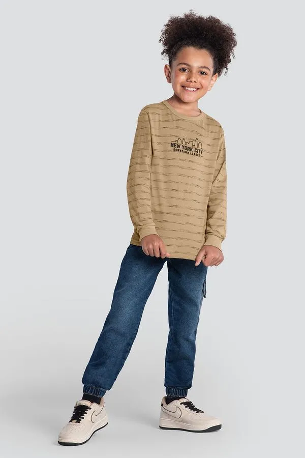 Camiseta infantil menino em malha Brandili - 16