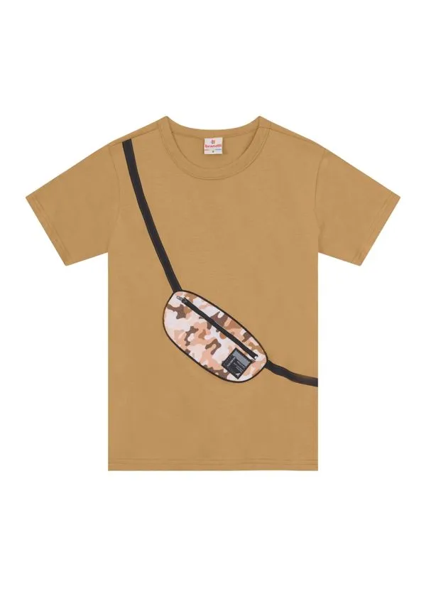 Camiseta infantil menino com aplique interativo de pochete Brandili - 10