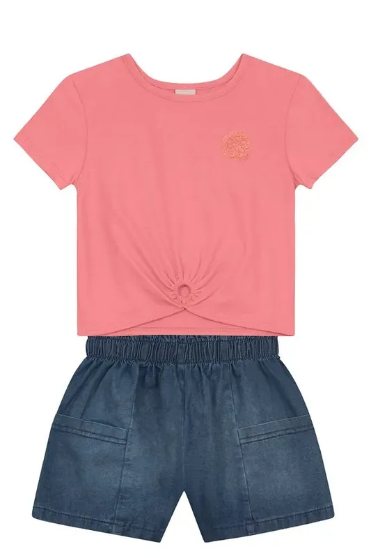 Conjunto infantil menina florzinha Brandili - 6