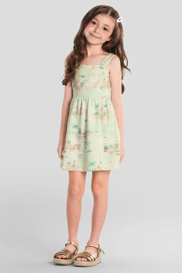 Vestido infantil menina tropical Mundi - 14