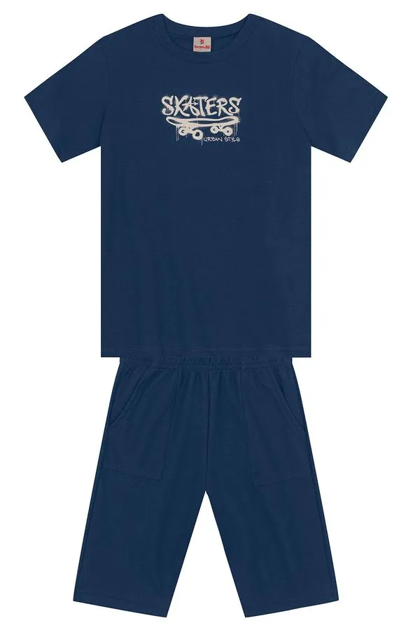 Conjunto infantil menino de skate em puff Brandili - 12