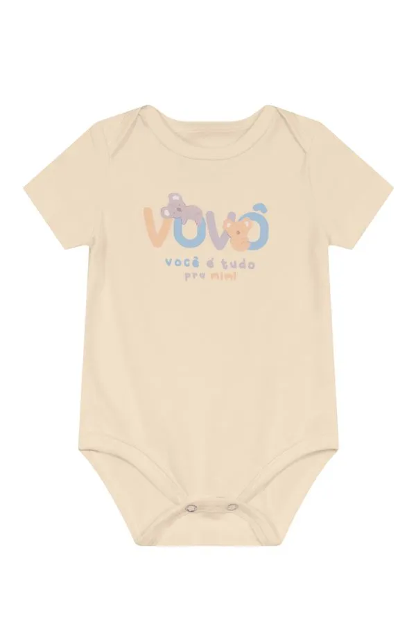 Body bebê unissex com frase decorativa Brandili Baby - P