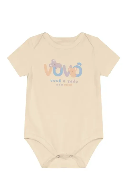 Body bebê unissex com frase decorativa Brandili Baby - G