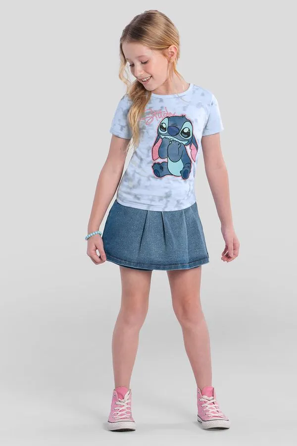 Blusa infantil menina tiedye do Stitch Brandili - 10