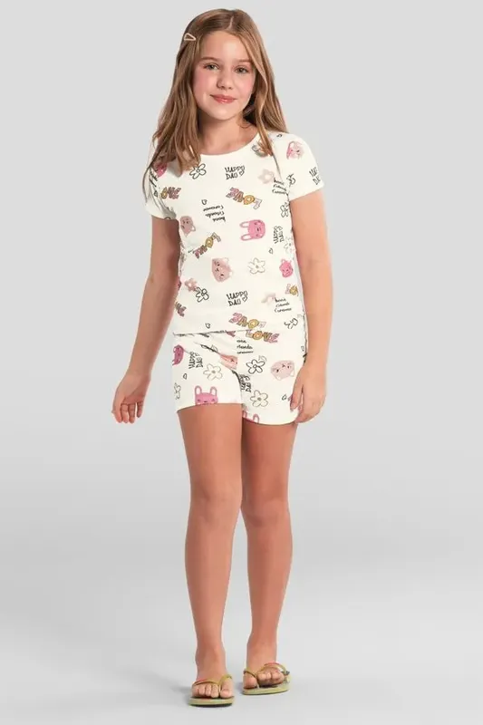 Pijama infantil menina de gatinhos Brandili - 4