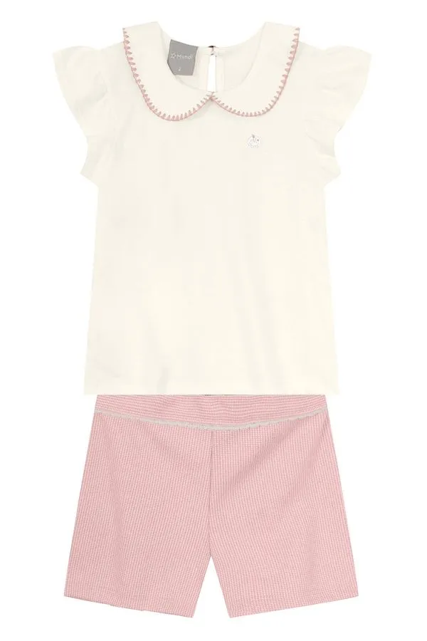 Conjunto infantil menina com babado Mundi - 1
