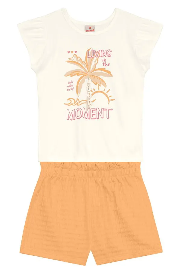 Conjunto infantil menina quadriculado Brandili - 4