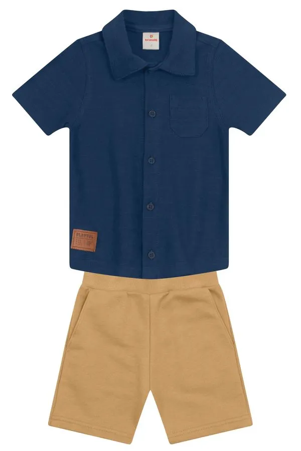 Conjunto infantil menino social Brandili - 4