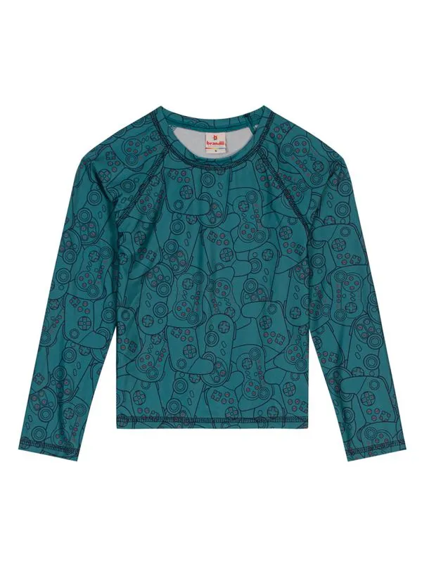 Camisa em malha UV Infantil unissex Brandili - 4