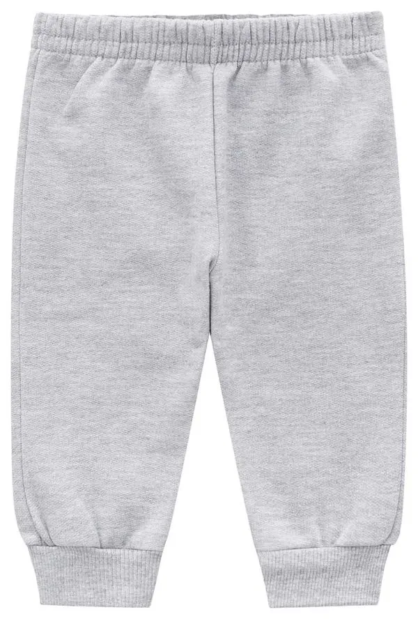 Calça jogger básica bebê unissex de moletom Brandili Baby - RN