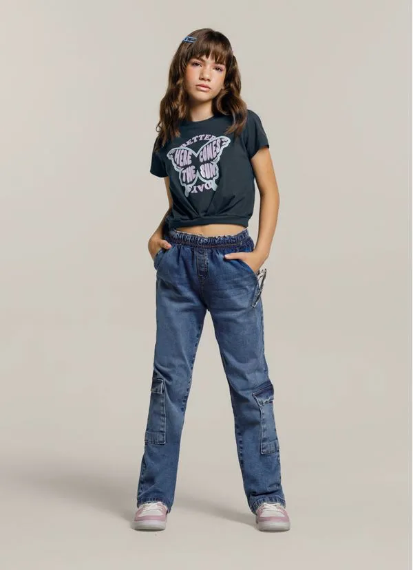 Blusa cropped teen menina Young Class - 10
