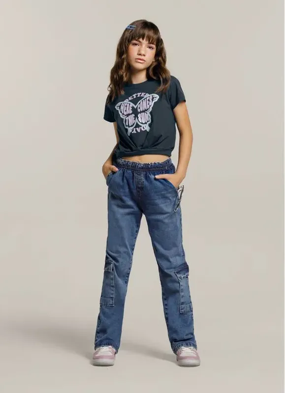 Blusa cropped teen menina Young Class - 10