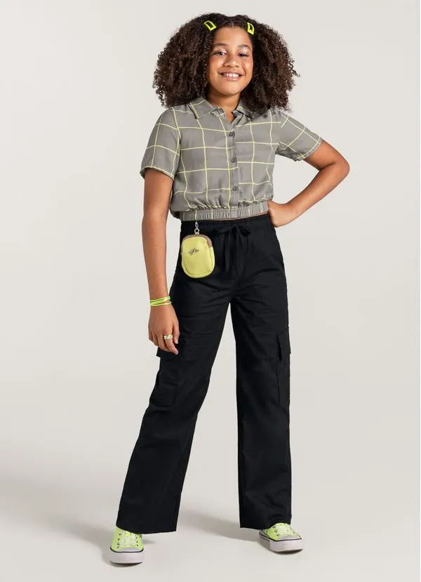 Camisa cropped infantil menina Young Class - 10
