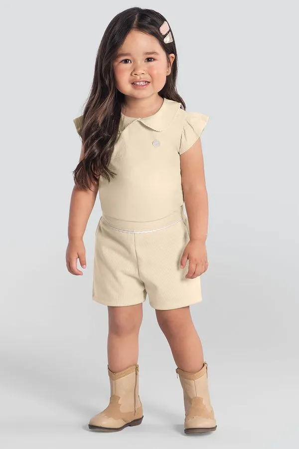Conjunto infantil menina com babado Mundi - 2