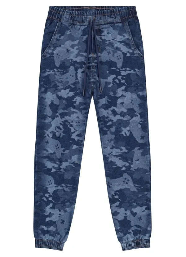 Calça Jogger Jeans Comfort Infantil Menino Brandili - 14