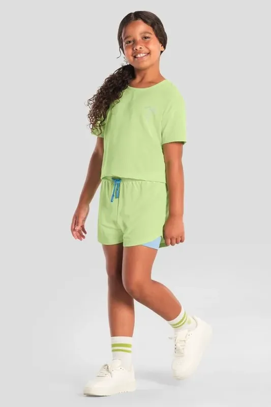 Shorts infantil menina esportivo brandili - 6