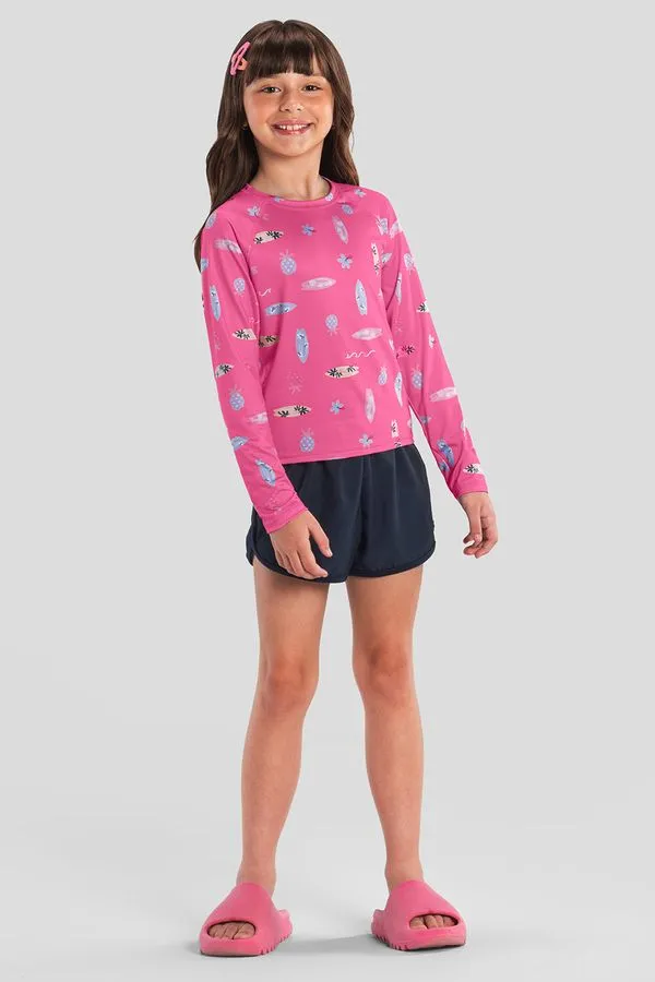 Camiseta infantil menina em malha UV Brandili - 10