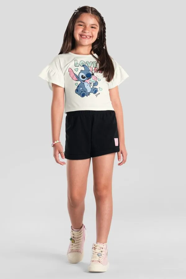 Conjunto infantil menina do Stitch Brandili 6