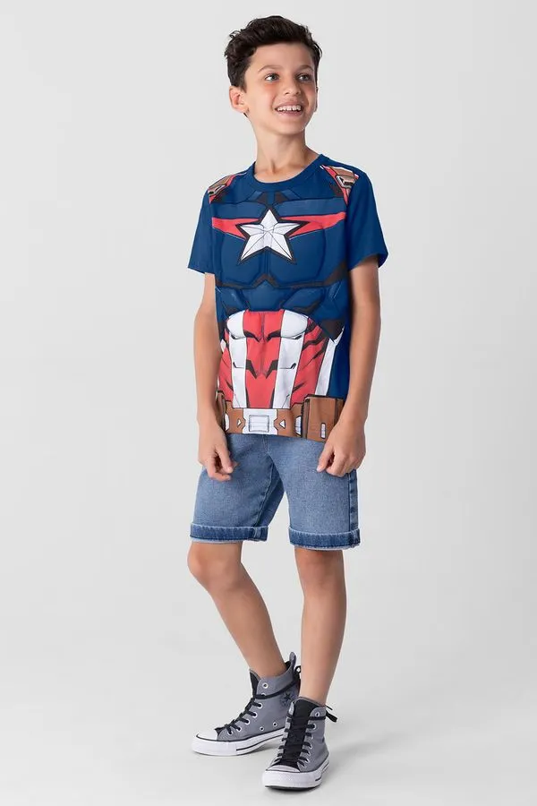 Camiseta Marvel Avengers infantil menino Brandili - 10