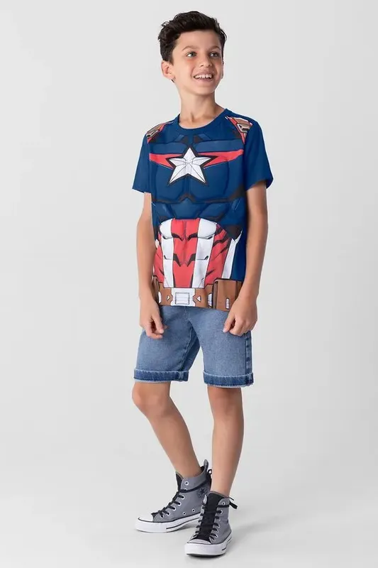 Camiseta Marvel Avengers infantil menino Brandili - 10