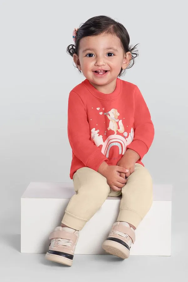 Conjunto infantil menina de arco-íris com glitter Brandili - M