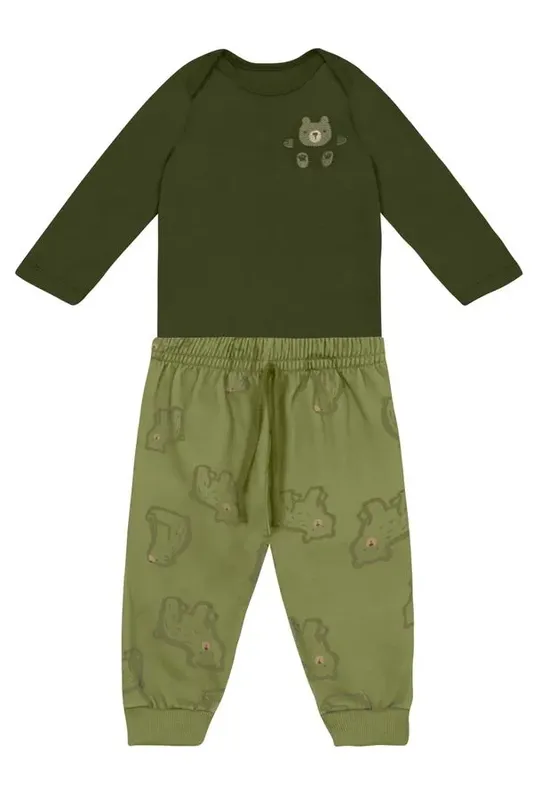 Conjunto bebê menino em moletinho Brandili Baby -M