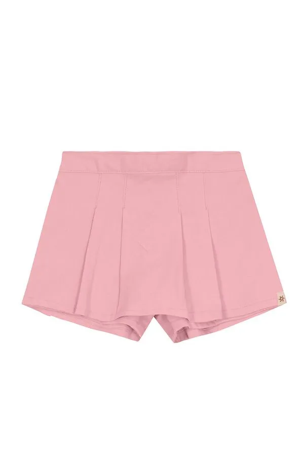 Shorts saia infantil menina em sarja Brandili - 8
