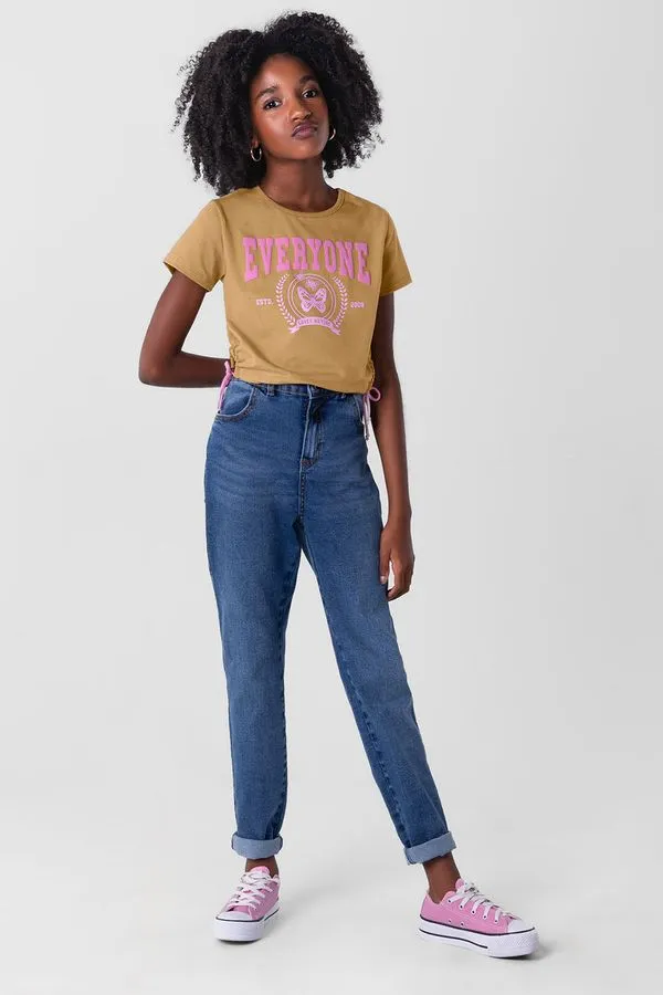 Blusa cropped em cotton infantil menina Young Class - 18