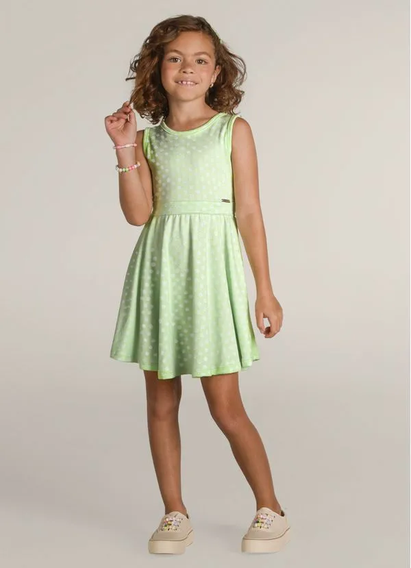 Vestido regata em malha infantil menina Brandili - 8