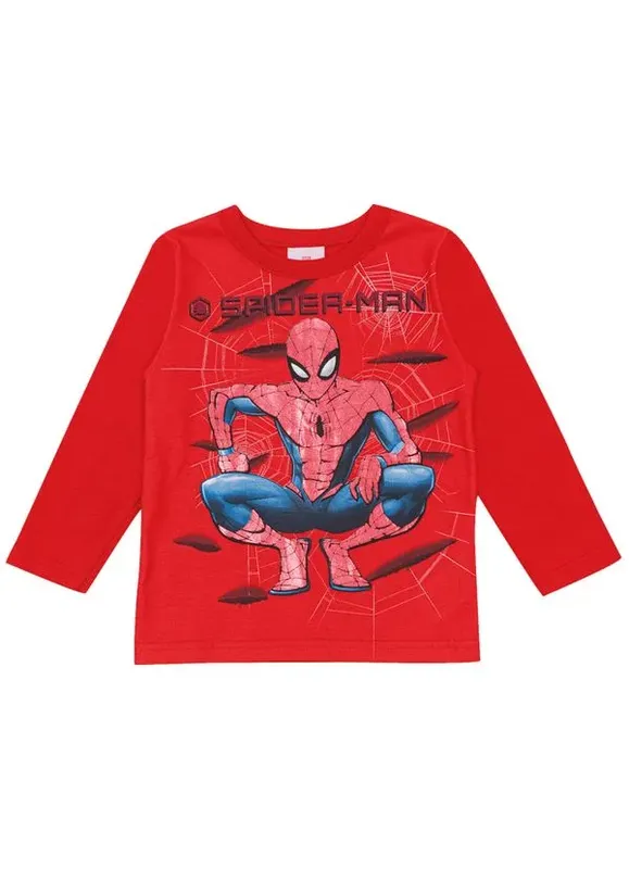 Camiseta infantil menino Homem Aranha Brandili - 1