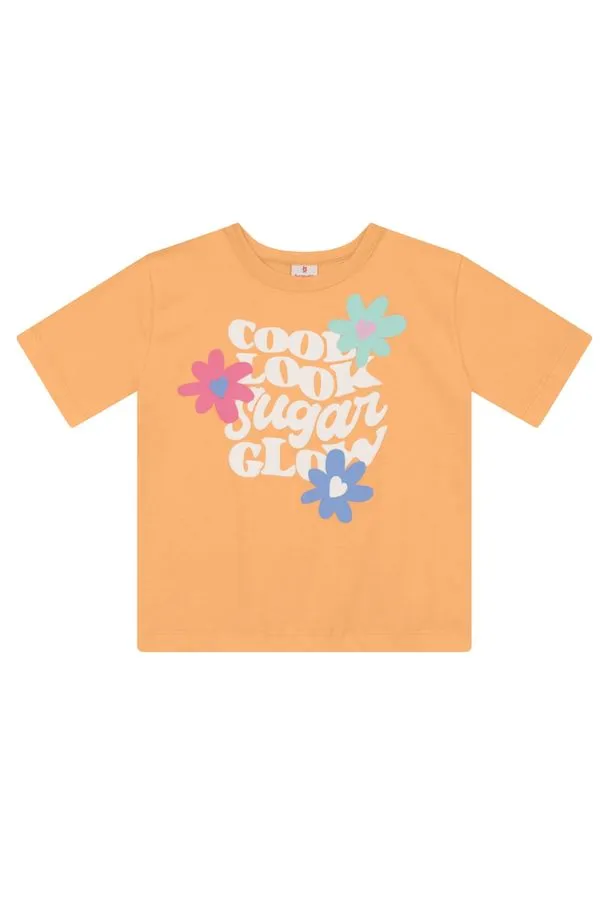 Blusa infantil menina em malha com estampa floral Brandili -8