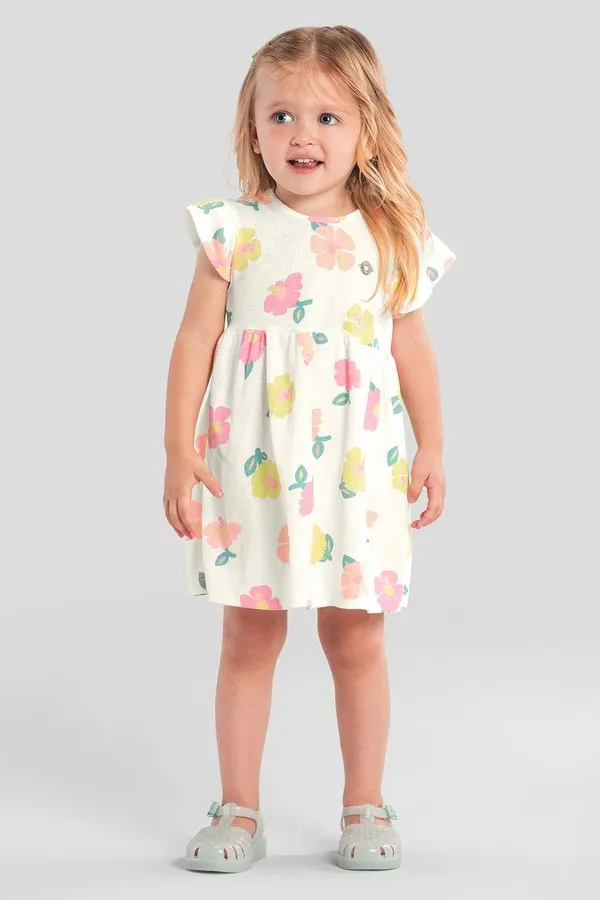 Vestido infantil menina florido Brandili - 1