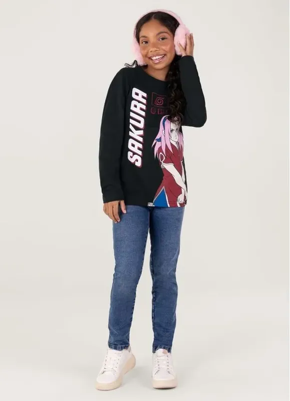 Camiseta Naruto Em Malha Infantil Unissex Brandili - 10