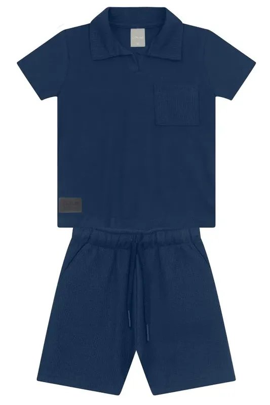 Conjunto infantil menino com polo Mundi - 4