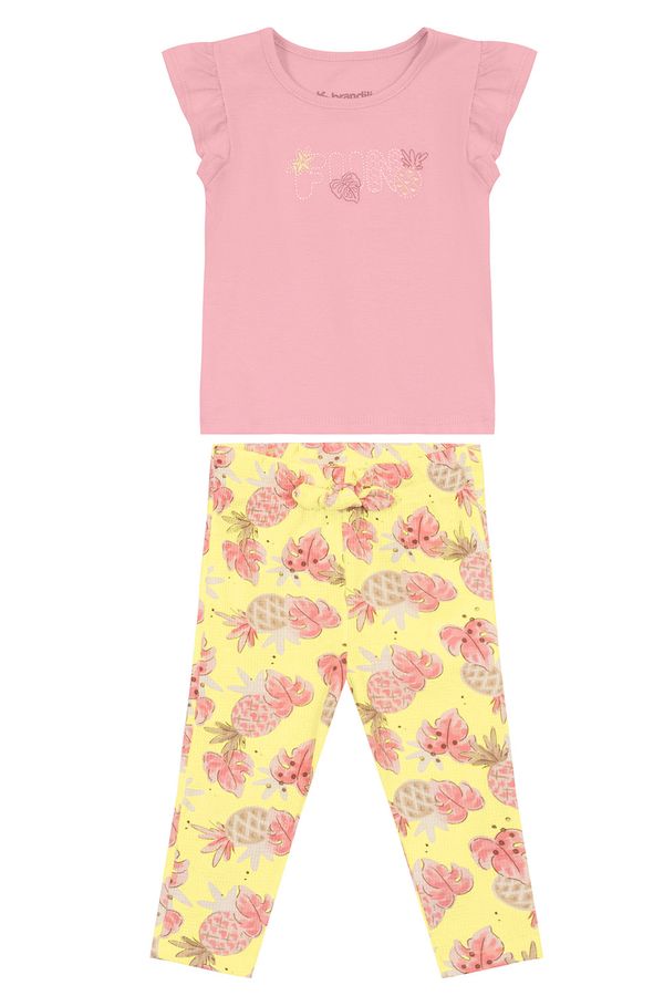 Conjunto bebê menina de florzinhas Brandili Baby - G