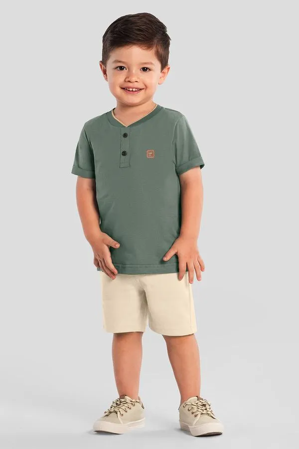 Conjunto infantil menino em meia malha Mundi - 2