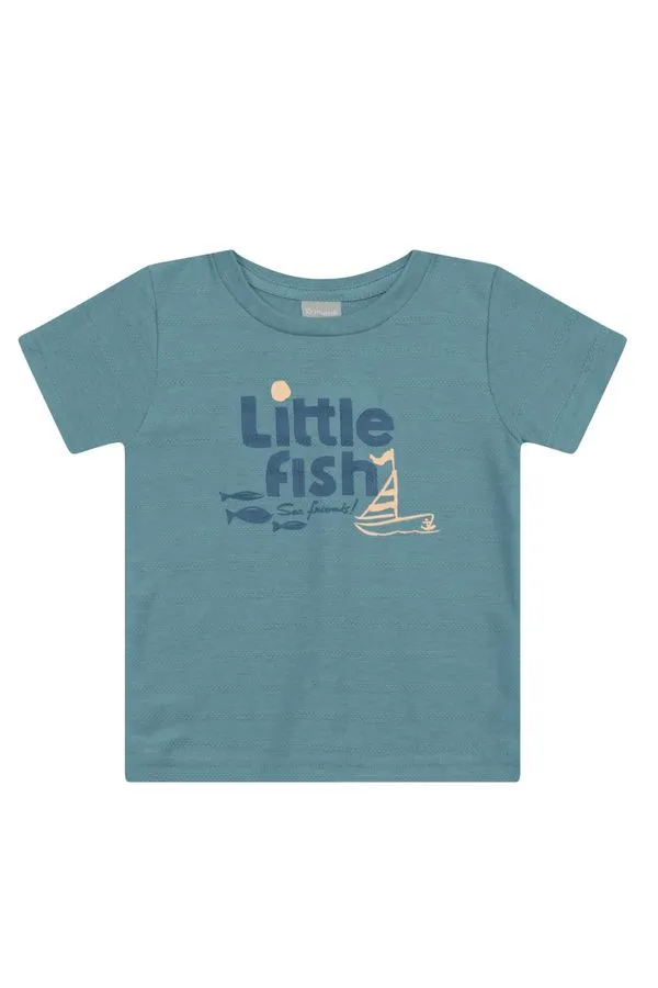 Camiseta infantil menino listrada Mundi - 3