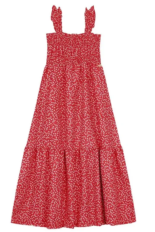 Vestido longo infantil menina de florzinhas Mundi - 4