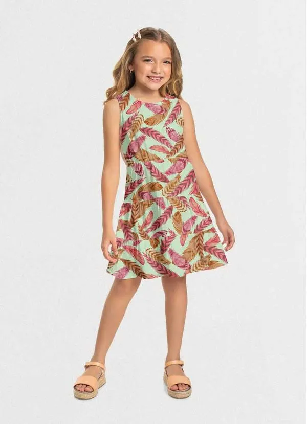 Vestido infantil menina penas Mundi - 8
