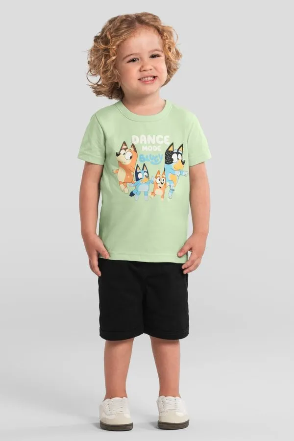 Camiseta infantil menino da Bluey em puff Brandili 2