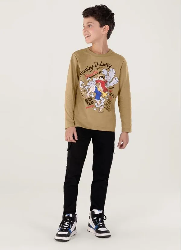 Camiseta Unissex One Piece Infantil Brandili - 8