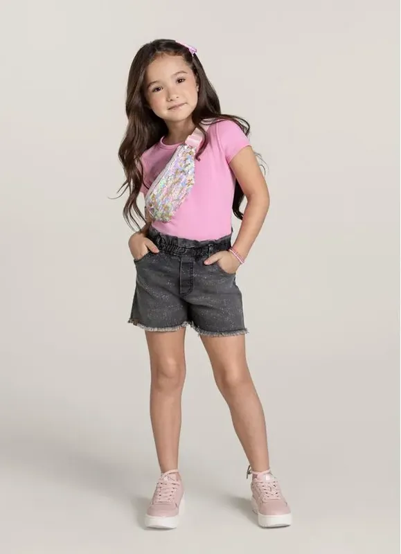 Shorts jeans infantil menina Brandili - 18