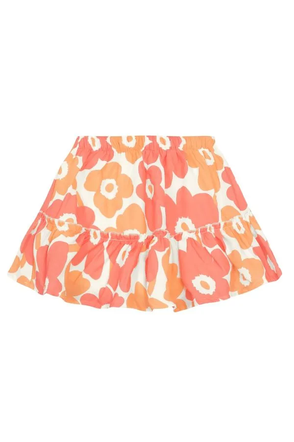 Saia shorts infantil menina em viscose floral Brandili - 8