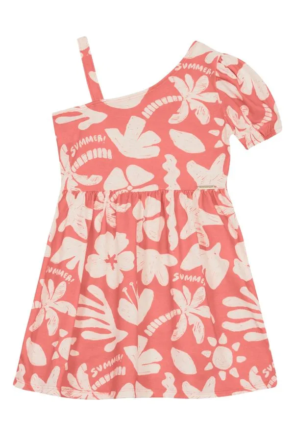 Vestido infantil menina estampado assimétrico Brandili - 10