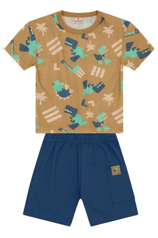 Conjunto infantil menino de dinossauros Brandili - 3
