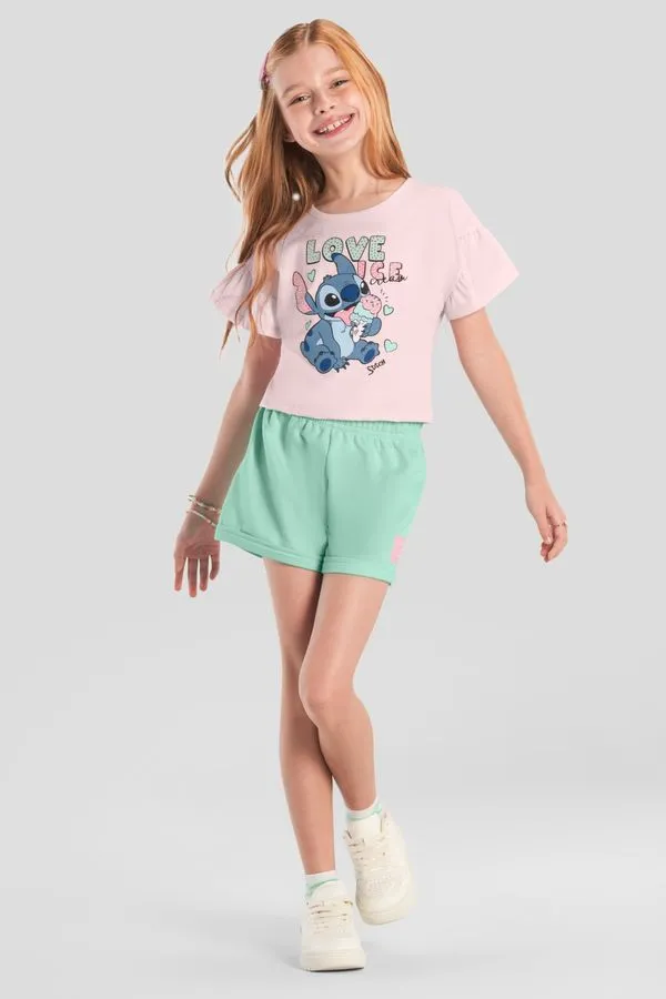 Conjunto infantil menina do Stitch Brandili 6