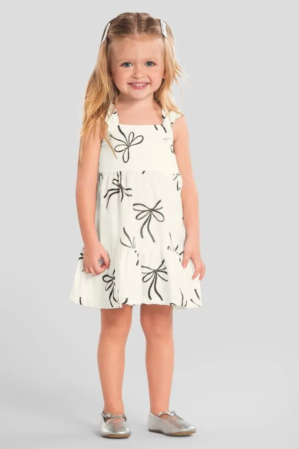 Vestido infantil menina de lacinhos Mundi - 2
