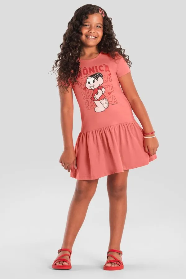 Vestido infantil menina da Turma da Mônica Brandili - 10