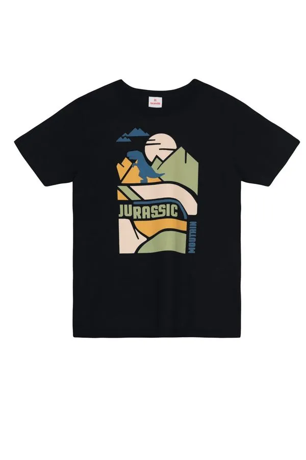 Camiseta infantil menino em malha Brandili -4